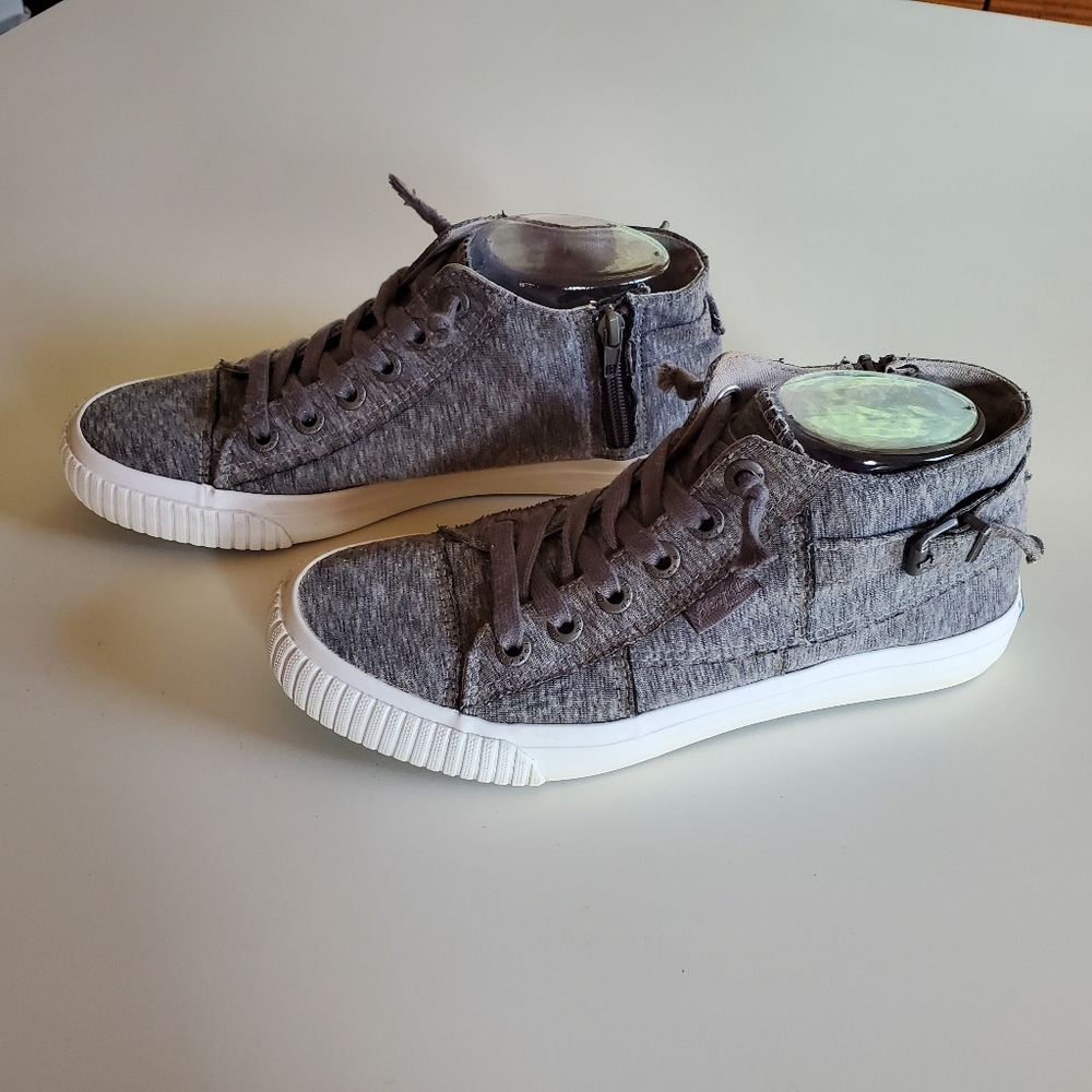 Blowfish Gray High-Top Sneakers with White Sole